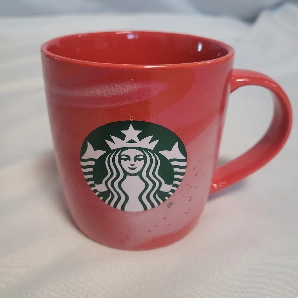 Starbucks Red/ Pink Swirl 2024 Coffee Tea Mug Cup 11oz